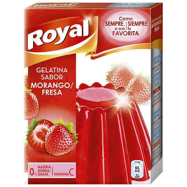 Gelatina sabor Morango Fresa (Fragola) - Royal 2x85g.